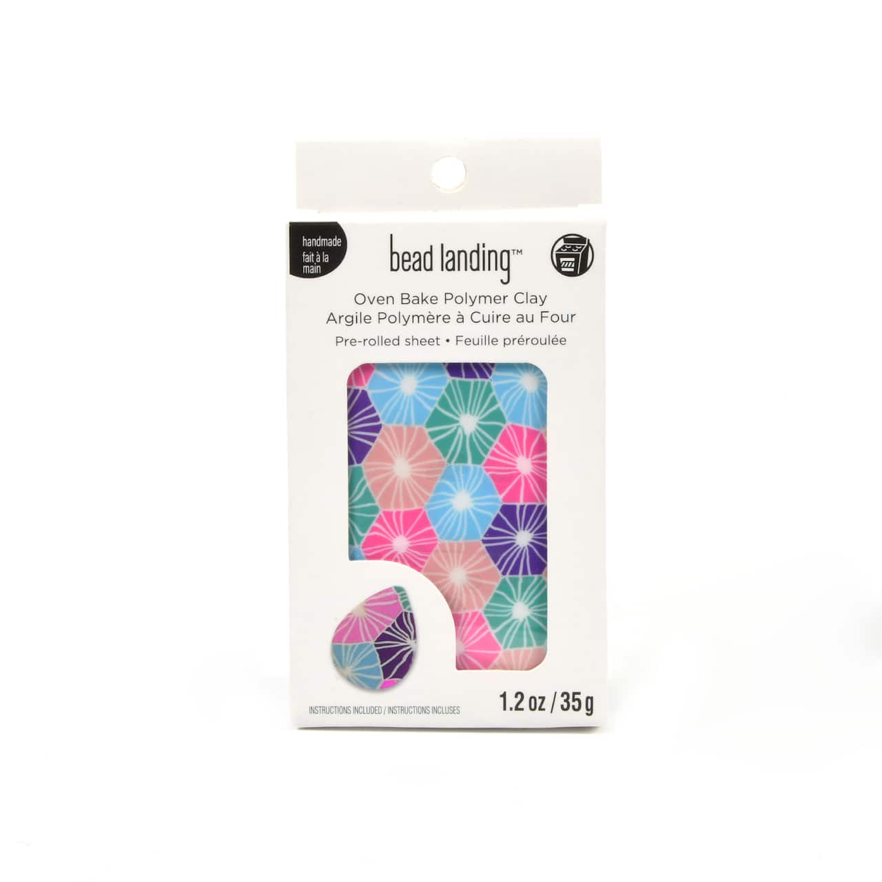 Starburst Hexagons Oven Bake Polymer Clay by Bead Landing&#x2122;